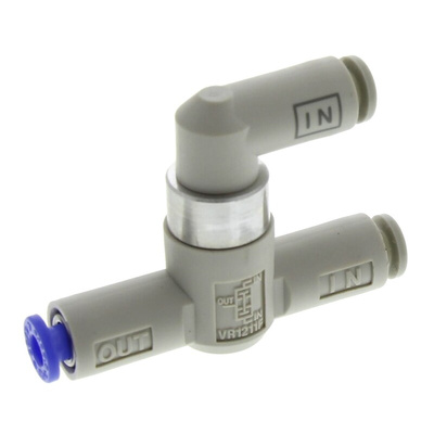 SMC VR12 Series, Pneumatic Shuttle Valve AND Logic Function 4mm Tube, Tube Connection, 1 MPa Max Operating Pressure