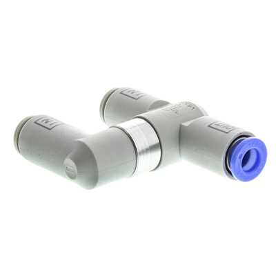SMC VR12 Series, Pneumatic Shuttle Valve AND Logic Function 6mm Tube, Tube Connection, 1 MPa Max Operating Pressure