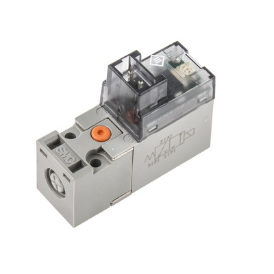 SMC 3/2 Pneumatic Control Valve - Solenoid/Spring SY100 Series 24V dc