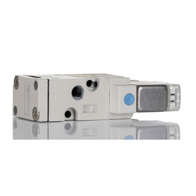 SMC 3/2 Pneumatic Solenoid Valve - Solenoid/Pilot Metric M5 SYJ500 Series 24V dc
