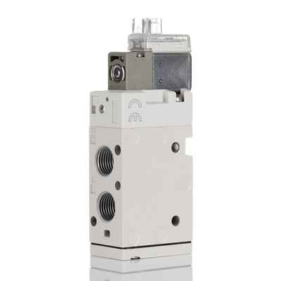 SMC 3/2 Pneumatic Solenoid Valve - Solenoid/Spring G 1/8 SYJ700 Series 24V dc