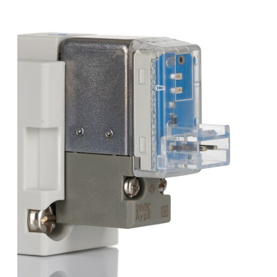 SMC 3/2 Pneumatic Solenoid Valve - Solenoid/Spring G 1/8 SYJ700 Series 24V dc