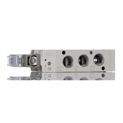 SMC 5/2 Pneumatic Solenoid Valve - Solenoid/Spring G 1/8 SYJ7000 Series 24V dc