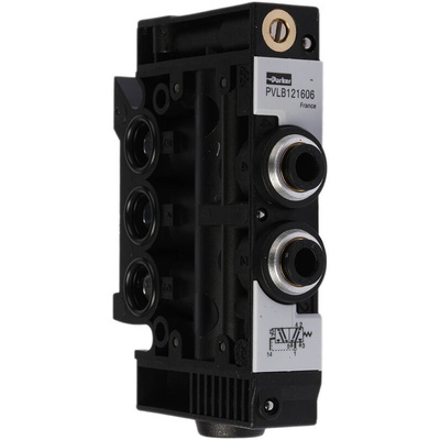 Parker 5/2 Pneumatic Solenoid Valve - Pilot/Spring G 1/8 PVL Series