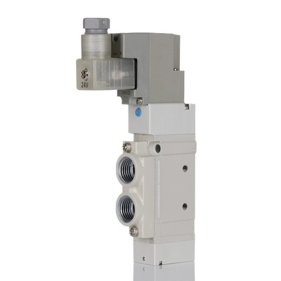 SMC 5/2 Pneumatic Solenoid Valve - Solenoid/Pilot G 1/4 SY7000 Series 24V dc