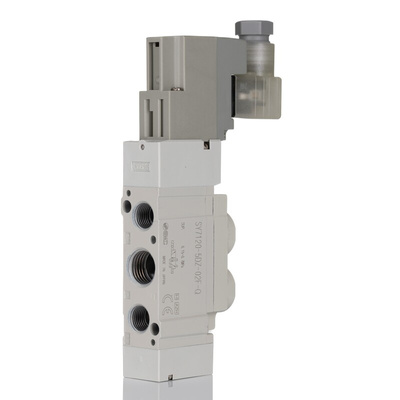 SMC 5/2 Pneumatic Solenoid Valve - Solenoid/Pilot G 1/4 SY7000 Series 24V dc