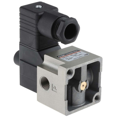 SMC 3/2 Pneumatic Solenoid Valve - Spring/Solenoid G 1/4 VT317 Series 24V dc