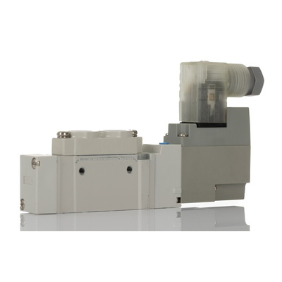 SMC 5/2 Pneumatic Solenoid Valve - Solenoid/Pilot G 1/8 SY5000 Series 24V dc