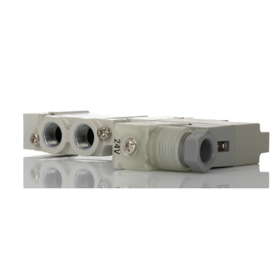 SMC 5/2 Pneumatic Solenoid Valve - Solenoid/Pilot G 1/8 SY5000 Series 24V dc