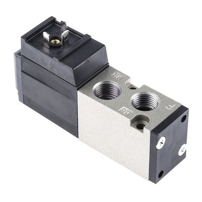 SMC 5/2 Pneumatic Solenoid Valve - Spring/Solenoid G 1/8 VK3000 Series 24V dc