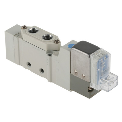 SMC 5/2 Pneumatic Solenoid Valve - Solenoid/Pilot Metric M5 SY3000 Series 24V dc