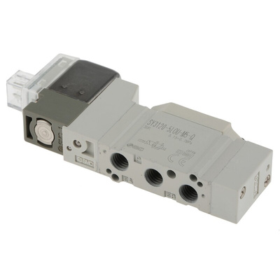 SMC 5/2 Pneumatic Solenoid Valve - Solenoid/Pilot Metric M5 SY3000 Series 24V dc