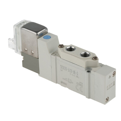 SMC 5/2 Pneumatic Solenoid Valve - Solenoid/Pilot Metric M5 SY3000 Series 24V dc
