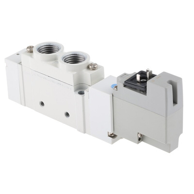 SMC 5/2 Pneumatic Solenoid Valve - Solenoid/Pilot G 1/4 SY7000 Series 24V dc