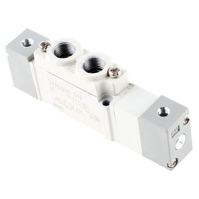 SMC 5/3 Pneumatic Solenoid Valve - Pilot/Pilot G 1/8 SYA5000 Series