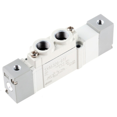 SMC 5/3 Pneumatic Solenoid Valve - Pilot/Pilot G 1/8 SYA5000 Series