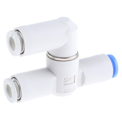 SMC VR12 Series, Pneumatic Shuttle Valve OR Logic Function 6mm Tube, Tube Connection, 1 MPa Max Operating Pressure