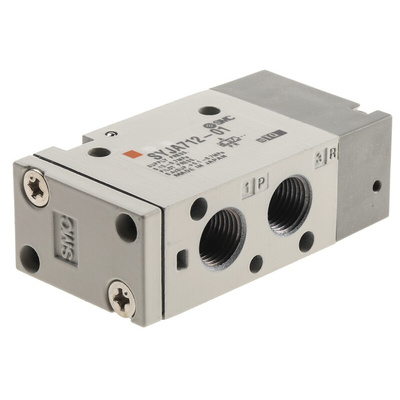 SMC 3/2 Pneumatic Solenoid Valve - Pilot/Spring Rc 1/8 SYJA700 Series