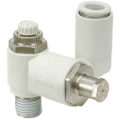 SMC ASR Non Return Valve R 1/2 Male Inlet, 12mm Tube Outlet, Maximum of 1MPa