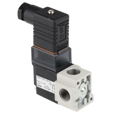SMC 3/2 Pneumatic Solenoid Valve - Solenoid/Solenoid G 1/4 VT307 Series 110V ac