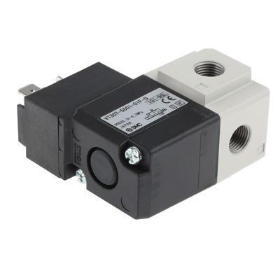 SMC 3/2 Pneumatic Solenoid Valve - Solenoid/Solenoid G 1/8 VT307 Series 24V dc
