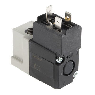 SMC 3/2 Pneumatic Solenoid Valve - Solenoid/Solenoid G 1/4 VT307 Series 24V dc