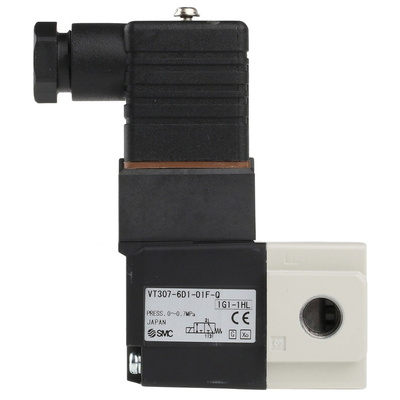 SMC 3/2 Pneumatic Solenoid Valve - Solenoid/Solenoid G 1/8 VT307 Series 12V dc