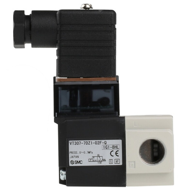 SMC 3/2 Pneumatic Solenoid Valve - Solenoid/Solenoid G 1/4 VT307 Series 240V ac