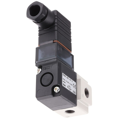 SMC 3/2 Pneumatic Solenoid Valve - Solenoid/Solenoid G 1/8 VT307 Series 24V dc