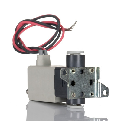 SMC 2/2 Pneumatic Solenoid Valve - Solenoid/Spring Push In 6 mm VDW Series 24V dc