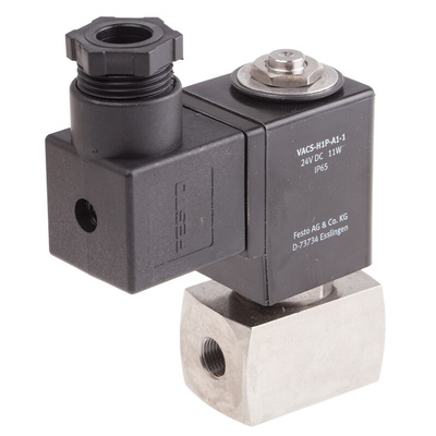 Festo 2/2 Pneumatic Solenoid Valve - Solenoid/Spring G 1/8 VZWD Series, 1491852