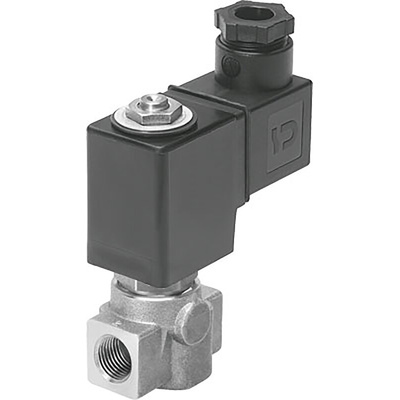 Festo 2/2 Pneumatic Solenoid Valve - Solenoid/Spring G 1/8 VZWD Series, 1491836