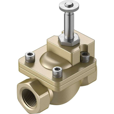 Festo 2/2 Pneumatic Solenoid Valve - Solenoid/Spring G 1/2 VZWM Series 24 V dc, 110/230 V ac, 546148