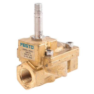 Festo 2/2 Pneumatic Solenoid Valve - Solenoid/Spring G 3/8 VZWM Series, 546147