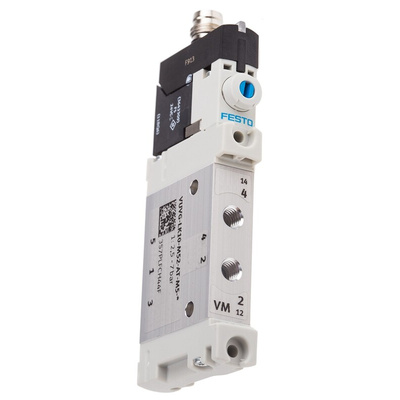 Festo 5/2 Solenoid Valve - Solenoid/Spring Metric M5 VUVG Series 24V dc, 8042543