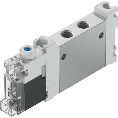 Festo 5/2 Solenoid Valve - Solenoid/Spring M7 VUVG Series 24V dc, 8042547
