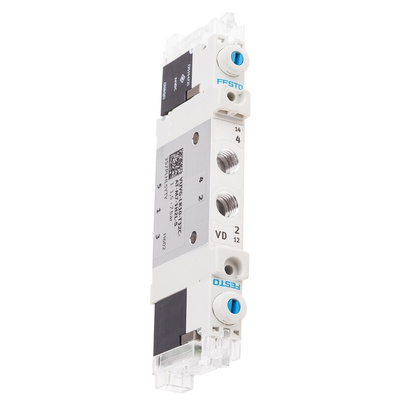 Festo 3/2 Pneumatic Solenoid Valve - Solenoid/Spring M7 VUVG Series 24V dc, 8042546