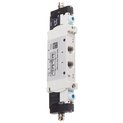 Festo 3/2 Solenoid Valve - Solenoid/Spring G 1/8 VUVG Series 24V dc, 8042566