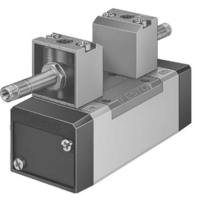 Festo 5/3 Closed Pneumatic Solenoid/Pilot-Operated Control Valve - Electrical MFH Series, 152564