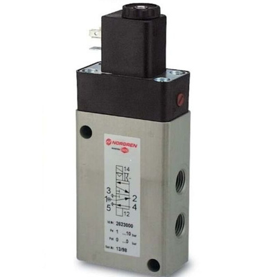 Norgren 5/2 Pneumatic Solenoid Valve - Solenoid/Spring G 1/4 26230 Series 24V dc