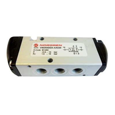 Norgren 5/2 Solenoid Pilot Valve - Pilot/Pilot G 1/8 V60 Series