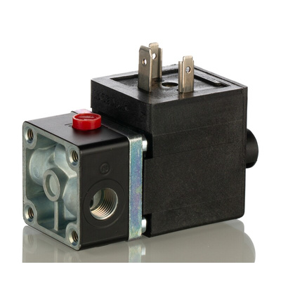 Norgren 3/2 Pneumatic Solenoid Valve - Solenoid/Spring G 1/8 V04 Series 110→120V ac