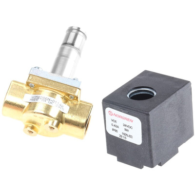 Norgren 2/2 Pneumatic Solenoid Valve - Solenoid/Spring G 1/4 V05 Series 24V dc