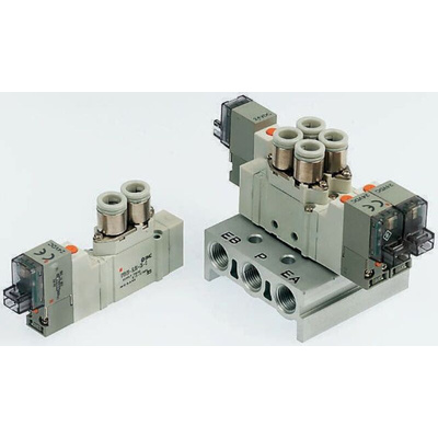 SMC 5/3 Pneumatic Control Valve - Pilot/Pilot SY5000 Series 24V dc
