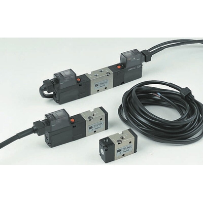 SMC 5/2 Pneumatic Solenoid Valve - Solenoid/Pilot G 1/8 VZ5000 Series 24V dc