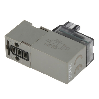 SMC 3/2 Pneumatic Solenoid Valve - Solenoid/Spring SY100 Series 24V dc