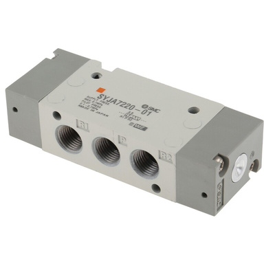 SMC 5/2 Pneumatic Solenoid Valve - Pilot/Pilot Rc 1/8 SYJA7000 Series