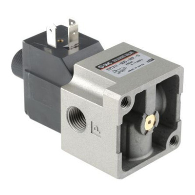 SMC 3/2 Pneumatic Solenoid/Pilot-Operated Control Valve - Spring/Solenoid G 1/4 VT317 Series 12V dc
