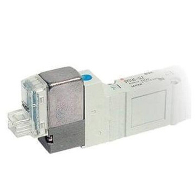 SMC 5/3 Pneumatic Solenoid Valve - Solenoid/Pilot/Spring SY5000 Series 24V dc