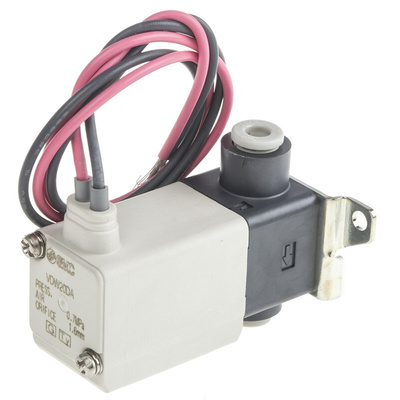 SMC 2/2 Pneumatic Solenoid Valve - Solenoid/Spring M5 x 0.8 VDW Series 24V dc